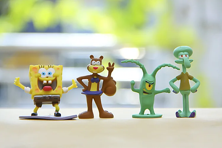 Лидер продаж 8 шт. набор Губка Боб и отправлено великие звезды Squidward Щупальца ПВХ