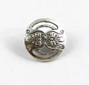 

FREE SHIPPING 360pcs Tibetan silver flower round button beads A15356