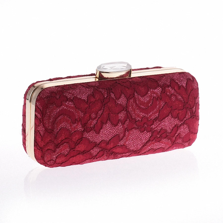 Женская кружевная вечерняя сумочка в металлическом футляре|evening bags women|lace evening
