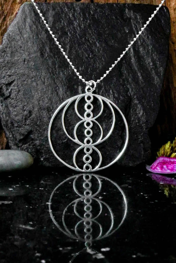 

big Nikola Tesla pendant 369 harmonious frequencies Nikola Tesla jewelry Sacred Geometry Golden ratio Crop cirlcle pendant