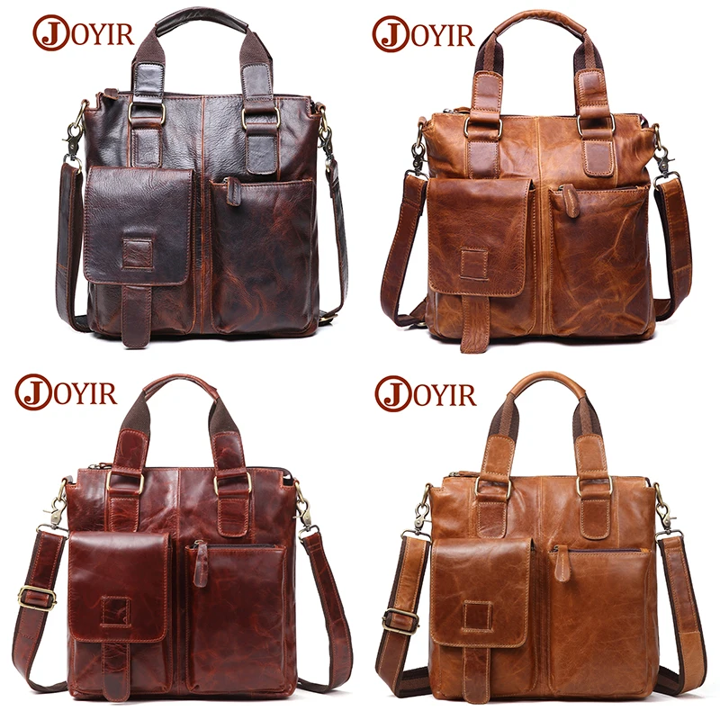 Сумка портфель JOYIR Мужская для ноутбука из натуральной кожи 2019|business messenger bag|business