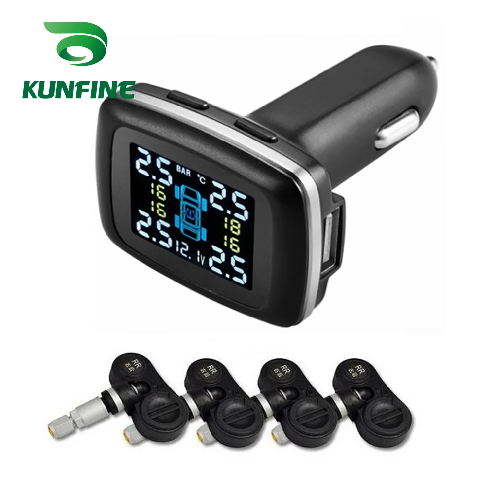 Умная Автомобильная TPMS система контроля давления в шинах прикуриватель цифровой