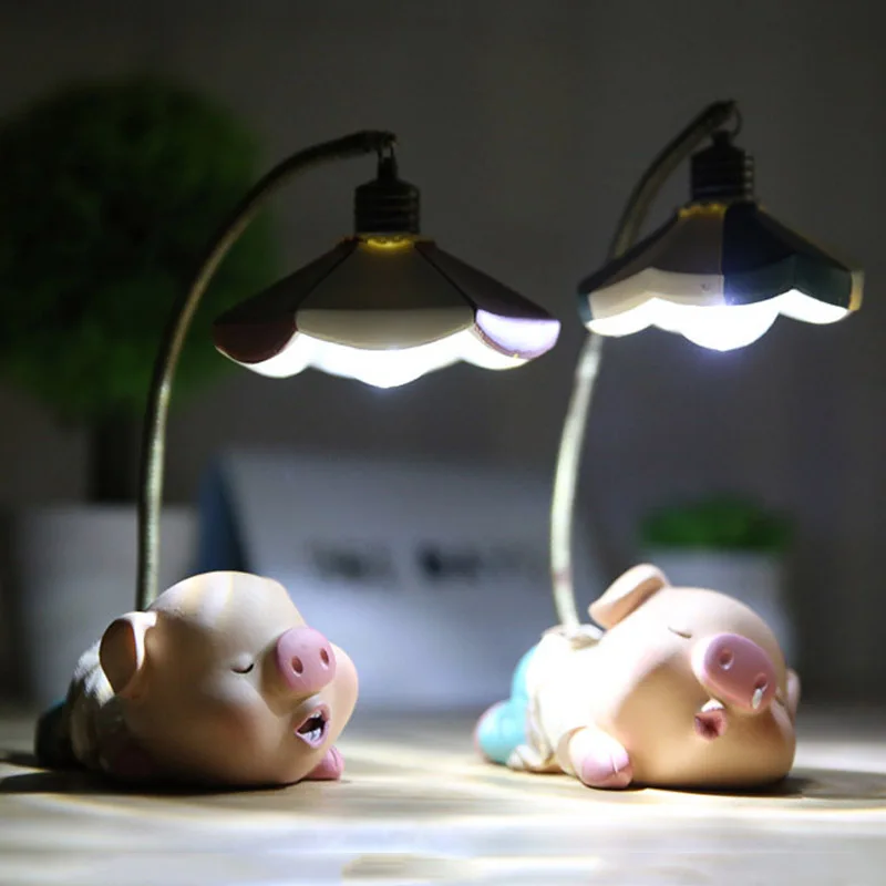 Японское аниме Kawaii Мультфильм Zakka детская свинка светодиодный ночсветильник