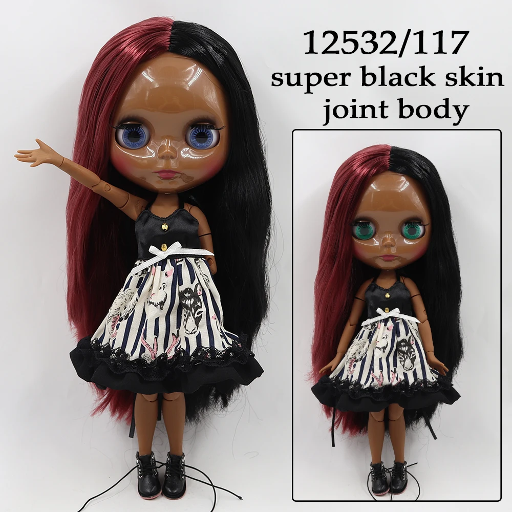 Фабрика blyth кукла bjd шарнир тела белая кожа bjd 30 см матовый лица резные губы с бровей индивидуальные лица