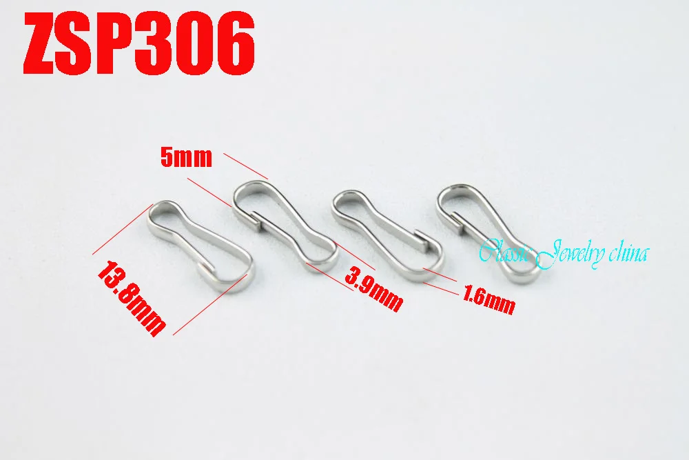 

small cucurbit shape necklace clasp stainless steel hook DIY key chain accessories parts 100pcs ZSP306