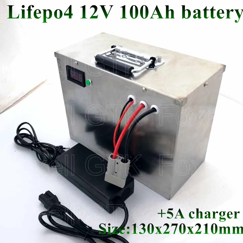 Lifepo4 12 В 100Ah батарейный отсек ящик для хранения без свинцово-кислотных