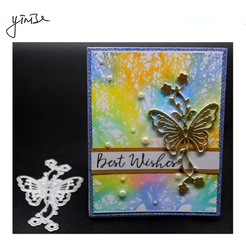 

YINISE Metal Cutting Dies For Scrapbooking Stencils Butterfly SCRAPBOOK CUT DIY Album Cards Decoration Embossing Folder Die Cuts