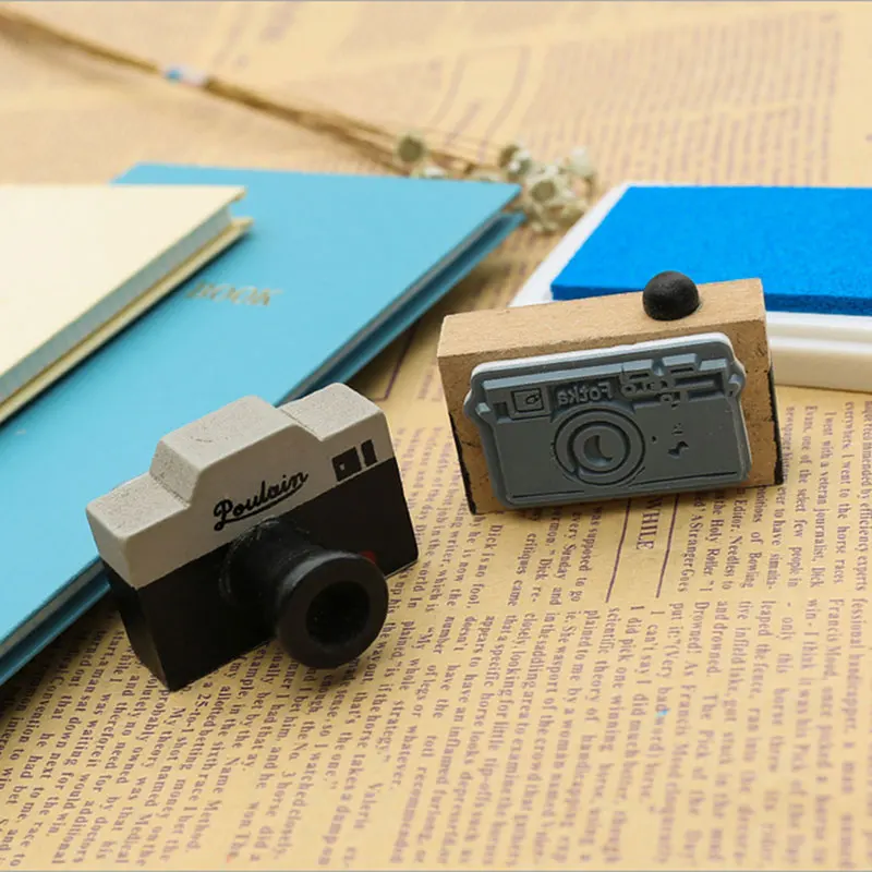 

Vintage camera wooden rubber stamps for scrapbooking stationery DIY scrapbooking wooden stamp