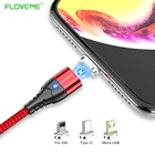 Магнитный USB-кабель FLOVEME для iPhone XR XS MAX X 3A Быстрая зарядка Type C Micro USB кабель для Samsung S9 Note 9