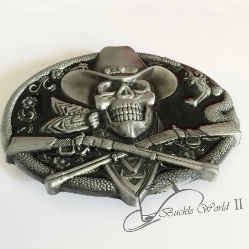 Розничная продажа новинка 100% классные ковбойские пряжки для ремня с черепом 108*84