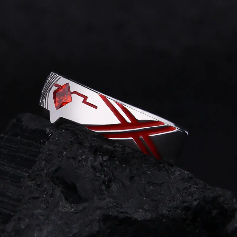 Аниме DARLING In The FRANXX 02 Zero Two 925 Серебряное кольцо регулируемое Высокое качество ювелирные изделия реквизит для косплея Рождественский подарок