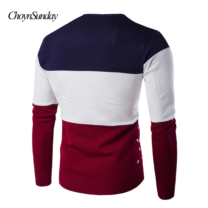 Striped Sweater Men Long Sleeve V Neck Man Warm Winter Clothes For Male Fashion Slim Fit Print Pullover X Y | Мужская одежда
