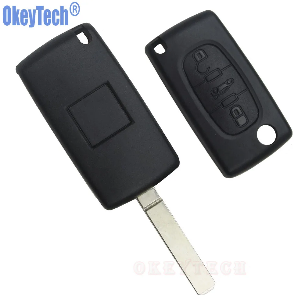 OkeyTech 3 кнопки дистанционного автомобиля Флип дистанционный ключ чехол в виде
