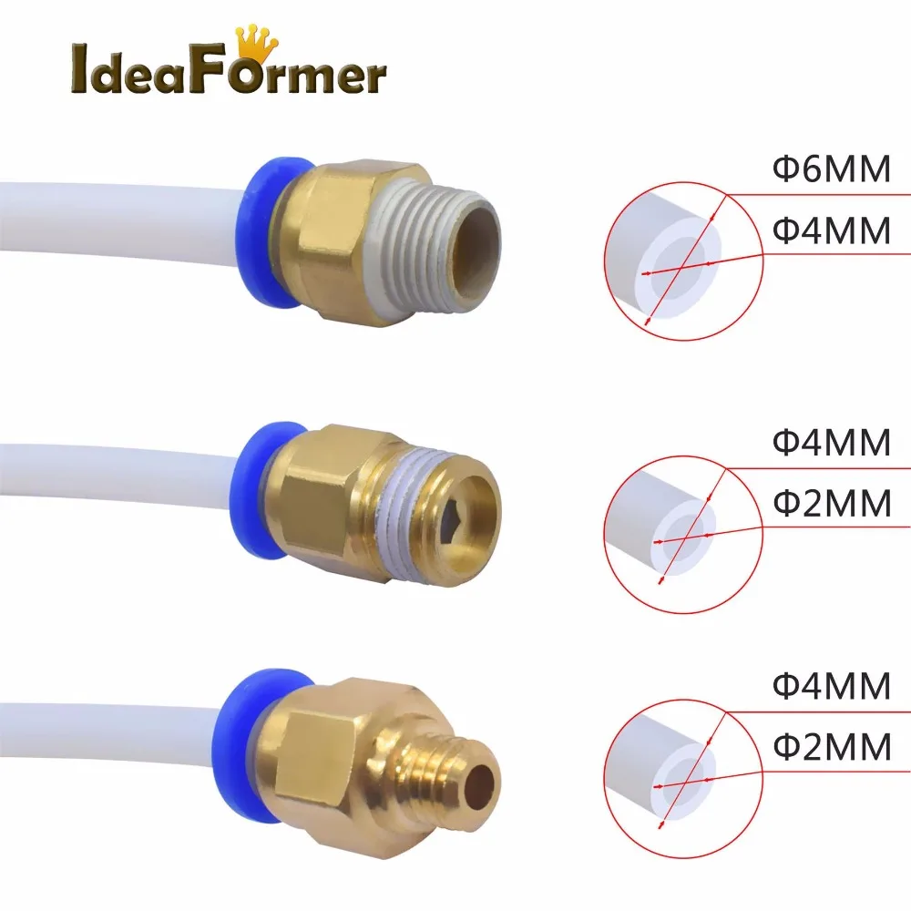 Пневматические соединители для 3D принтеров 2 шт./лот черные/синие детали быстрой
