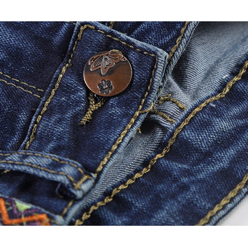 Jeans for Women mom High Waist Woman Elastic plus size Stretch female washed denim skinny pencil pants | Женская одежда