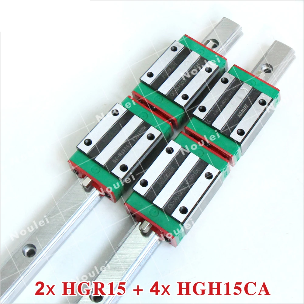 HIWIN 15 мм линейная направляющая 500 550 600 2 шт. HGR15 рельсы + 4 HGH15CA скользящий блок