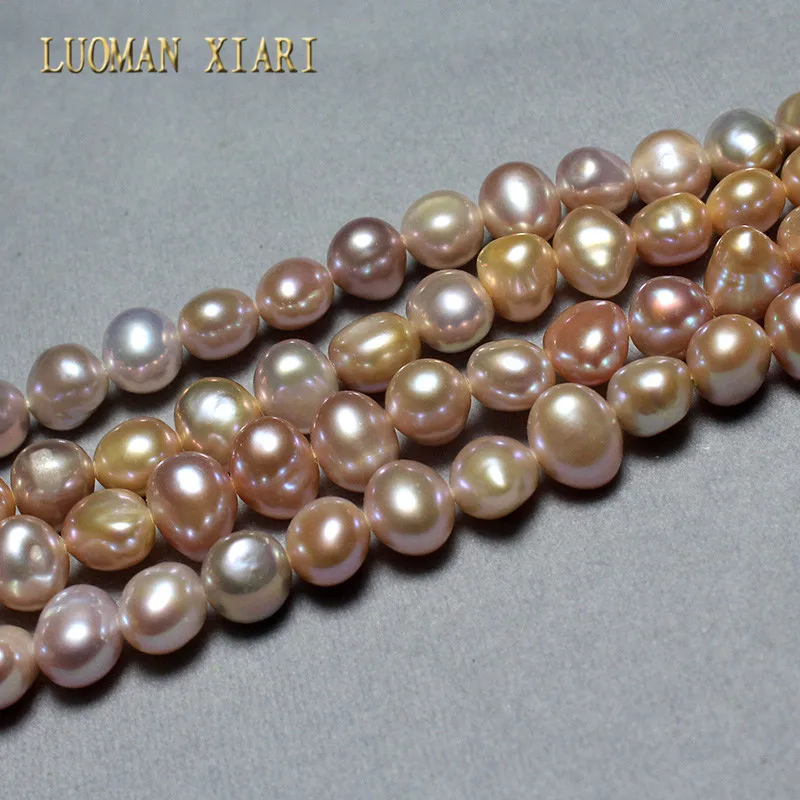 

Браслет из натурального жемчуга для самостоятельного изготовления ювелирных изделий, 8-9 мм, 14 дюймов