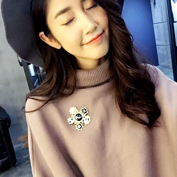 Романтические модные аксессуары корейский значок настоящая Хрустальная брошь с