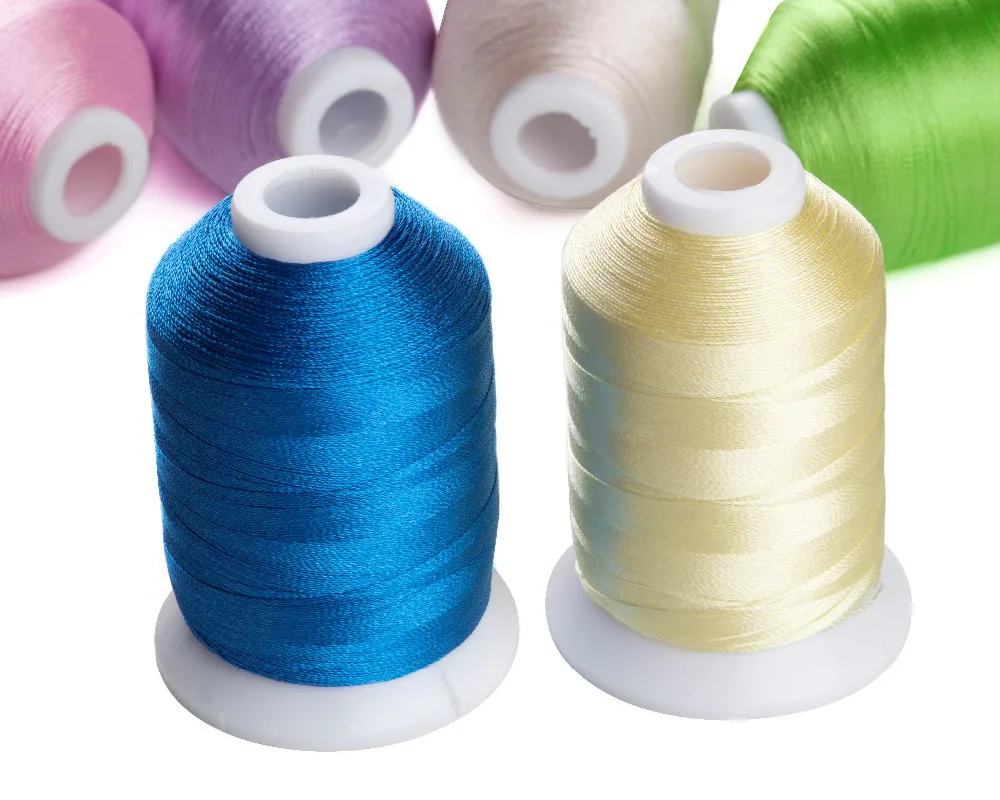 Simthread полиэфирная вышивальная машина 63 Цвета Brother/комплект 1000 м/катушка|embroidery machine
