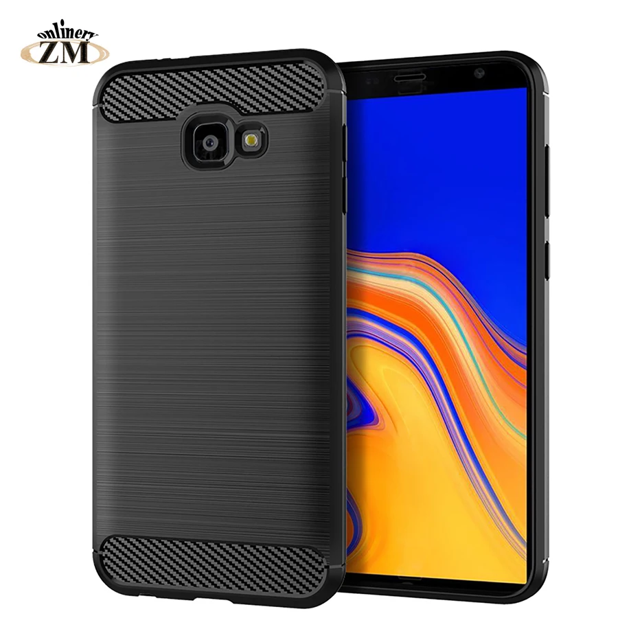 Ультра тонкие Чехлы для samsung Galaxy J4 J6 plus 2018 чехол из углеродного волокна Prime core J5 pro