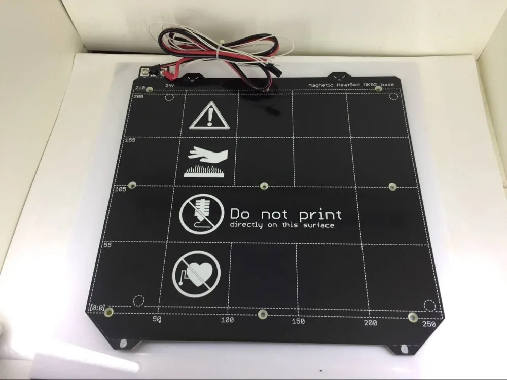 24 В/12 В клон Prusa i3 MK3 3D принтер Подогреваемая кровать Магнитный MK52 тепловой стол с