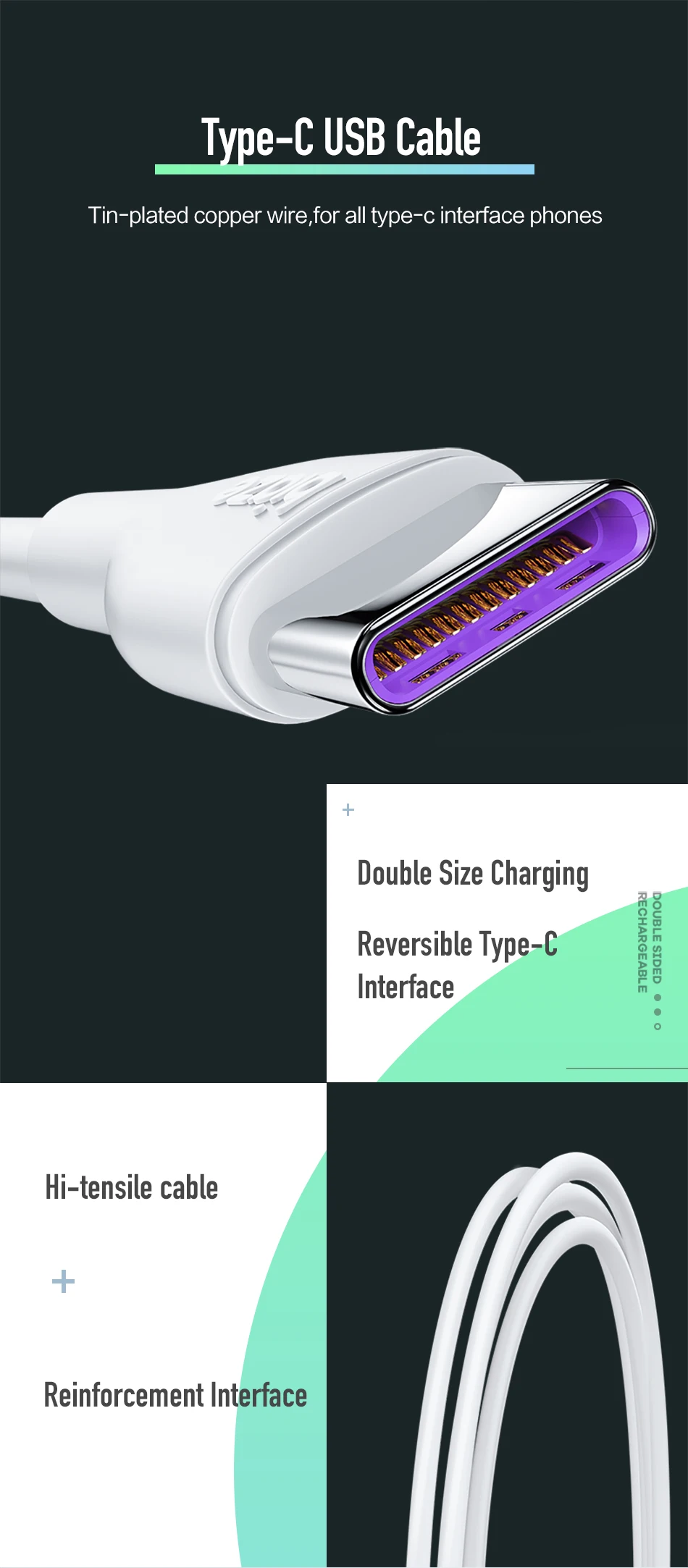 Usb-кабель Biaze 5A type C для huawei P20 Lite Honor V10 USB 3,1 провод для быстрой зарядки кабель для зарядки телефона для Xiaomi Redmi Note 7