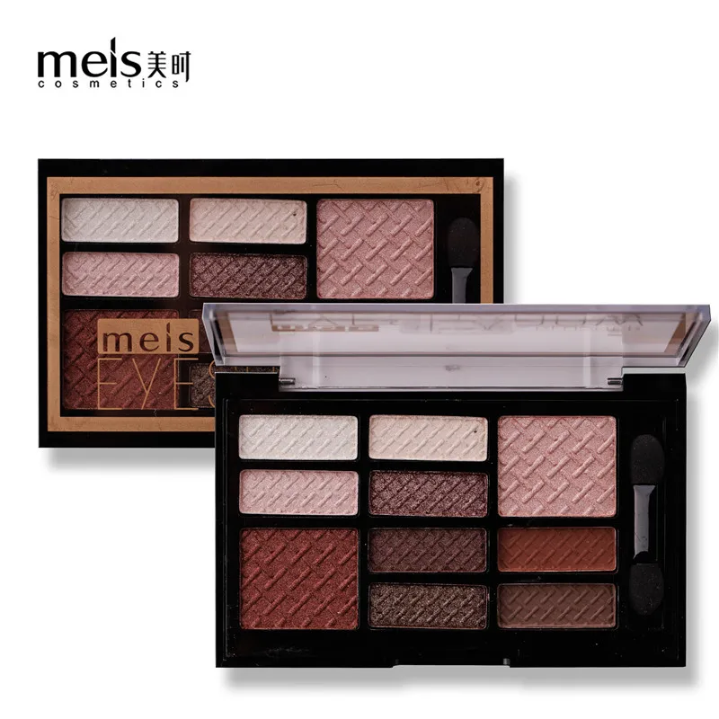 032-3 Профессиональный макияж MEIS бренд Earth color 10 цветов Палитра теней для век блестящая Палитра для глаз Maquiagem мерцающие шелковистые тени для век - Цвет: 032-3