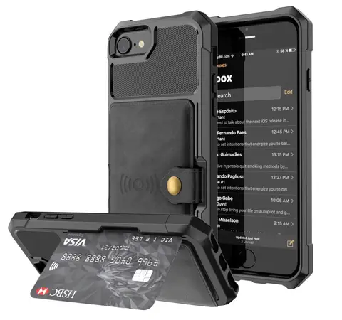 Флип-чехол из искусственной кожи в стиле ретро для iPhone 11 Pro Max XR 7 8 6S 6 Plus XS Max X, чехлы для телефонов с несколькими отделениями для карт, чехол-бумажник