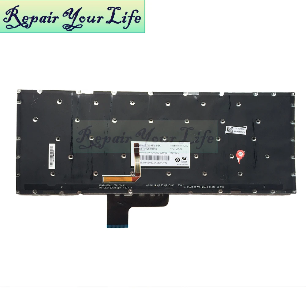 Клавиатура для ноутбука Lenovo yoga 2 13 LA латиноамериканская раскладка подсветка