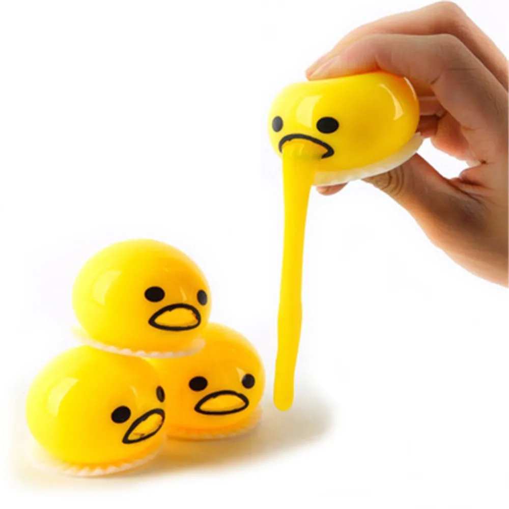 Squishy рвотных яичный желток против стресса успокаивающий желтый ленивое яйцо