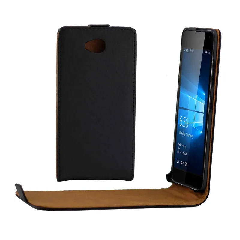 Вертикальный флип-чехол из искусственной кожи чехлы Обложка для Microsoft Nokia Lumia 650