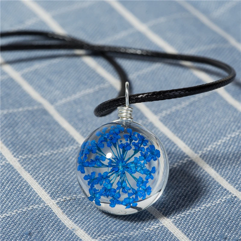 Лидер продаж 2016 модное ожерелье с хрустальным стеклянным шариком и клевером