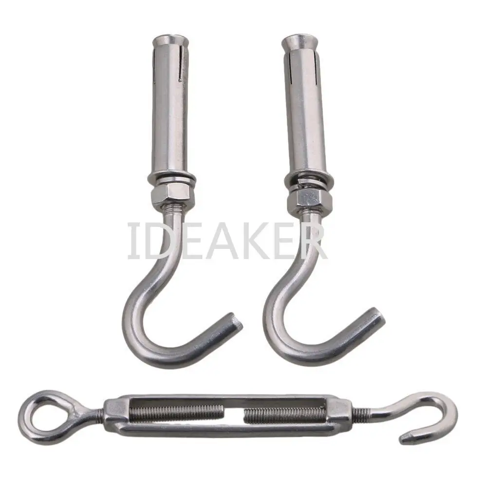 M3 300CM 304 Stainless Steel Silver Turnbuckle Chain Set Load 60KG | Инструменты