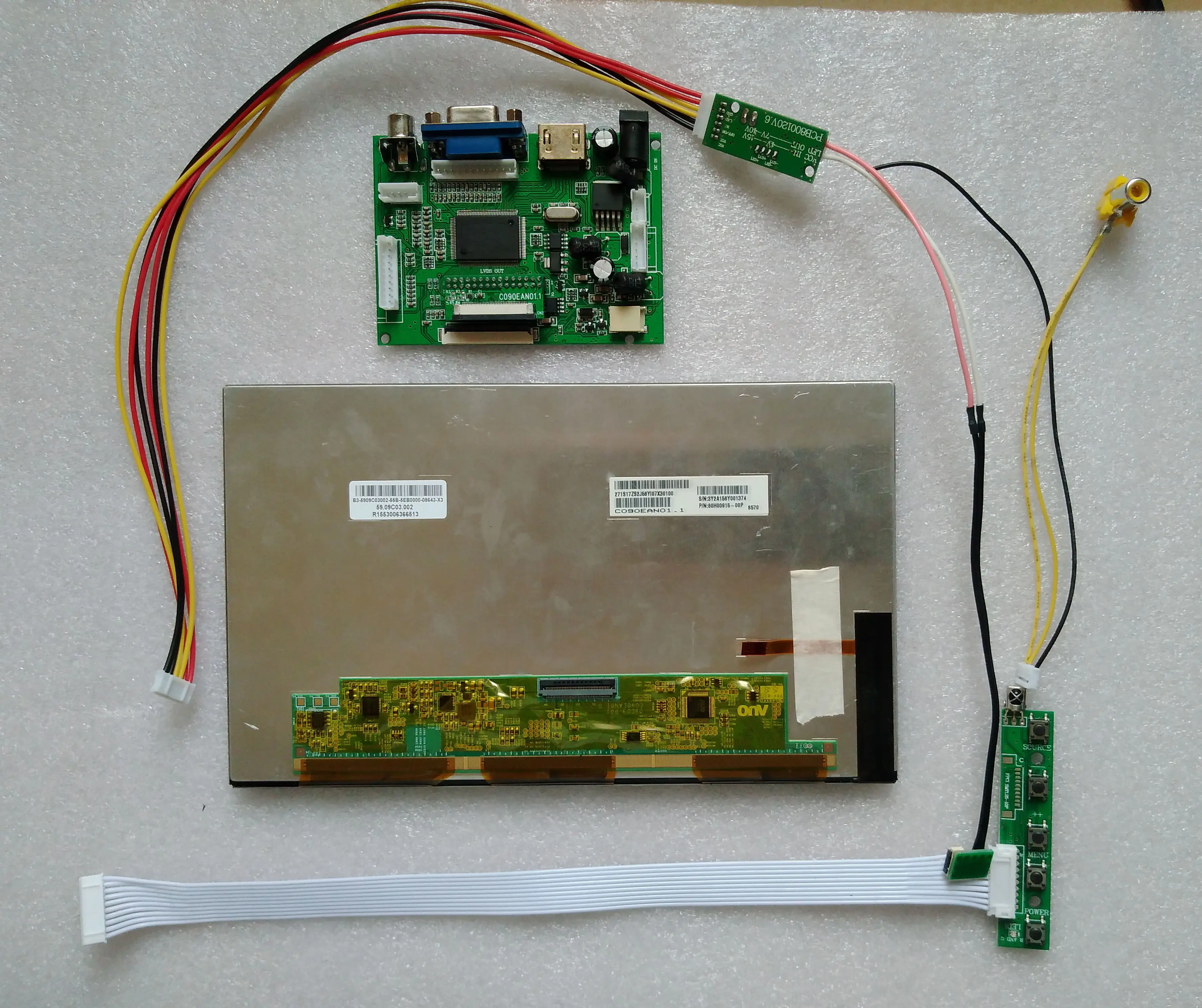 8 дюймов 9 10 1 C090EAN01.1 DJ101IA 07A C080EAN01.3 Carpc DIY 1280*720 680ccd высокая яркость USB сенсорный экран