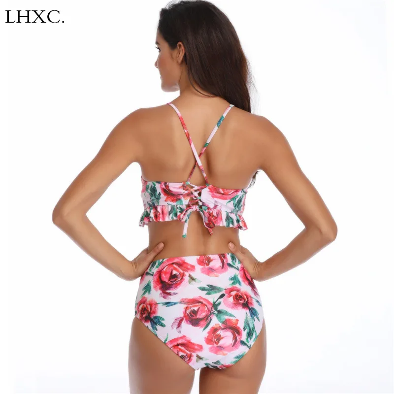 2019 Women Bikini Set Sexy Two Pieces Printting Push Up Bathing Suits Swimwear High Waist Swimsuits Beachwear Biquinis Feminino |