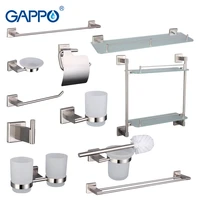 gappo bath hardware sets stainless steel bath towel holder soap dishes paper holders robe hook toilet brush bathroom accessories