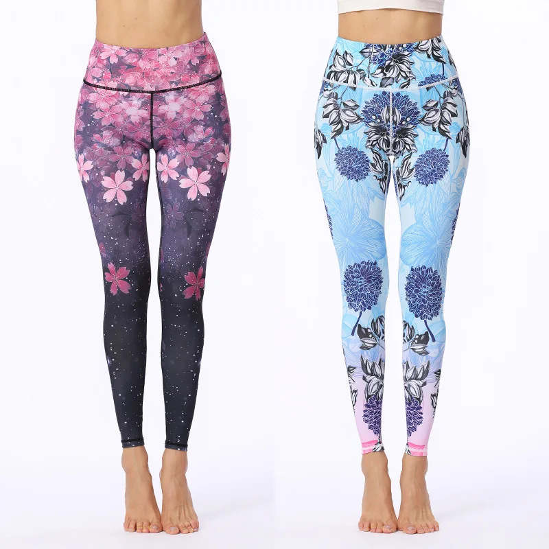 Для Женщин Йога Брюки Фитнес леггинсы Activewear тренажерный зал спорта Для женщин сжатия тренировки Высокая Талия Брюки для девочек брюки для девочек