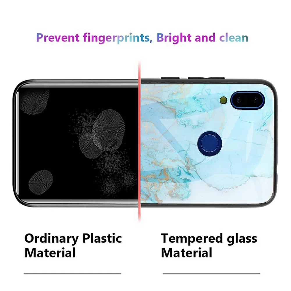 KISSCASE Fashion Marble Case For Xiaomi Redmi Note 5A Pocophone F1 Mi A1 Gradient Glass 8 Se Pro 5S Funda |