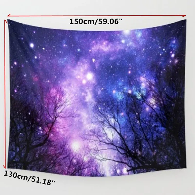 Hot Galaxy Forest Mandala Tapestry Wall Hanging Throw Dorm Bedspread Yoga Mat Decor | Дом и сад