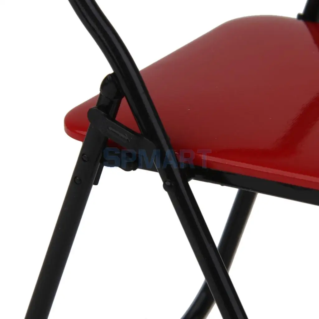 MagiDeal Folding Chair for 1/6 12'' Soldiers Action Figure Dolls Acc Dollhouse Garden Furniture Decor Model Toy 3Colors |