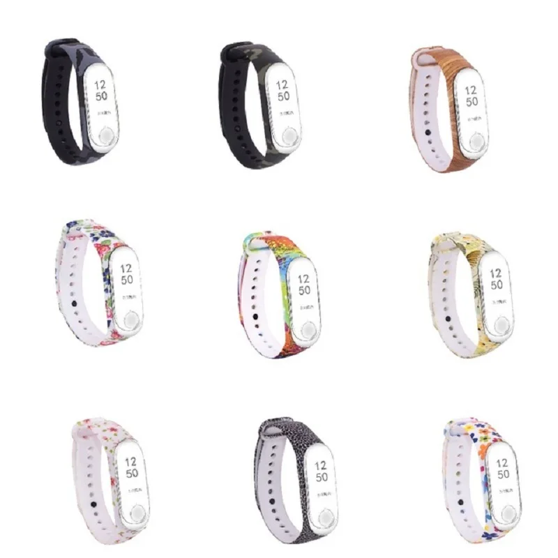 Ремешок для Xiaomi Mi Band 3 4 ремешок часы силиконовый mi band браслет аксессуары цветной