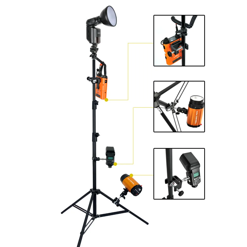 Многофункциональный зажим Godox Q type для камеры PB960 аккумуляторная батарея вспышки