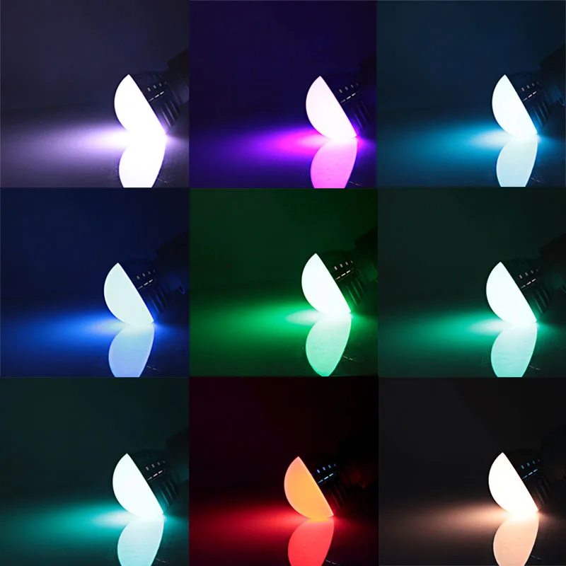 Rgb Светодиодная лампа 110 В 220 bombillas 3 Вт E27 E14 GU 10 GU5.3 B22 потолочная с регулируемой
