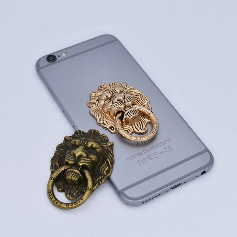 Круглый перстень lion rhinstone для iPhone XR XS MAX X 8 7 6 Plus Matel подставка смартфона Samsung Xiaomi oppo
