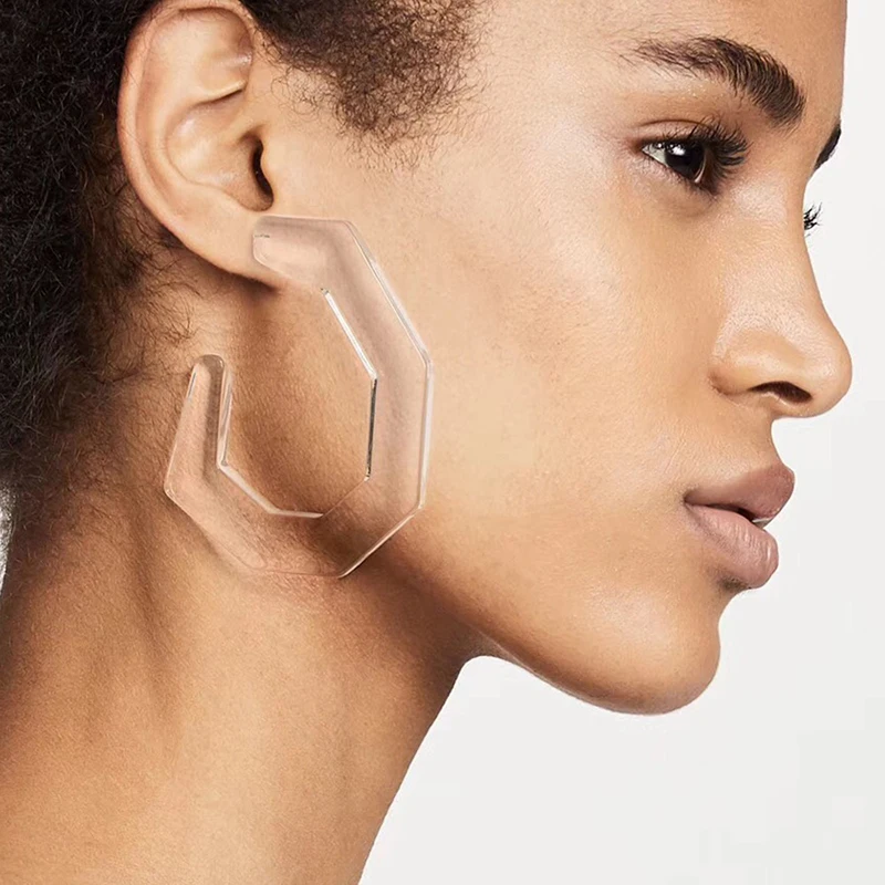 Модные уникальные ацетатные пластины C type серьги леопардовые зерна черепаха