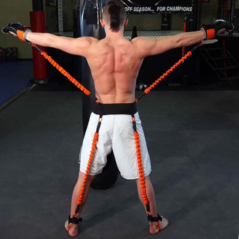 

150 lbs Boxing MMA Crossfit Training Belt Leg Strength and Agility Training Strap for Football Basketball Taekwondo Exercise