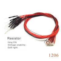 20pcs with 1 5k resistor 1206 smd model train ho n oo scale pre soldered micro litz wired led leads