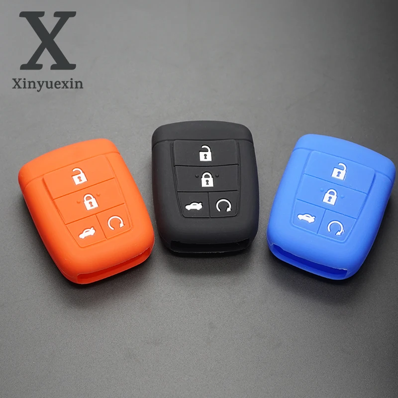 

Xinyuexin 4+1 Buttons Replacement Silicone Rubber Car Key Case Cover Fob for Chevrolet Holden Commodore Car-styling