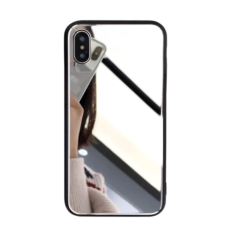 Серебряное зеркало для нанесения макияжа чехол iPhone X XS Max XR жесткий Fundas 8 7 6S Plus Hoesjes