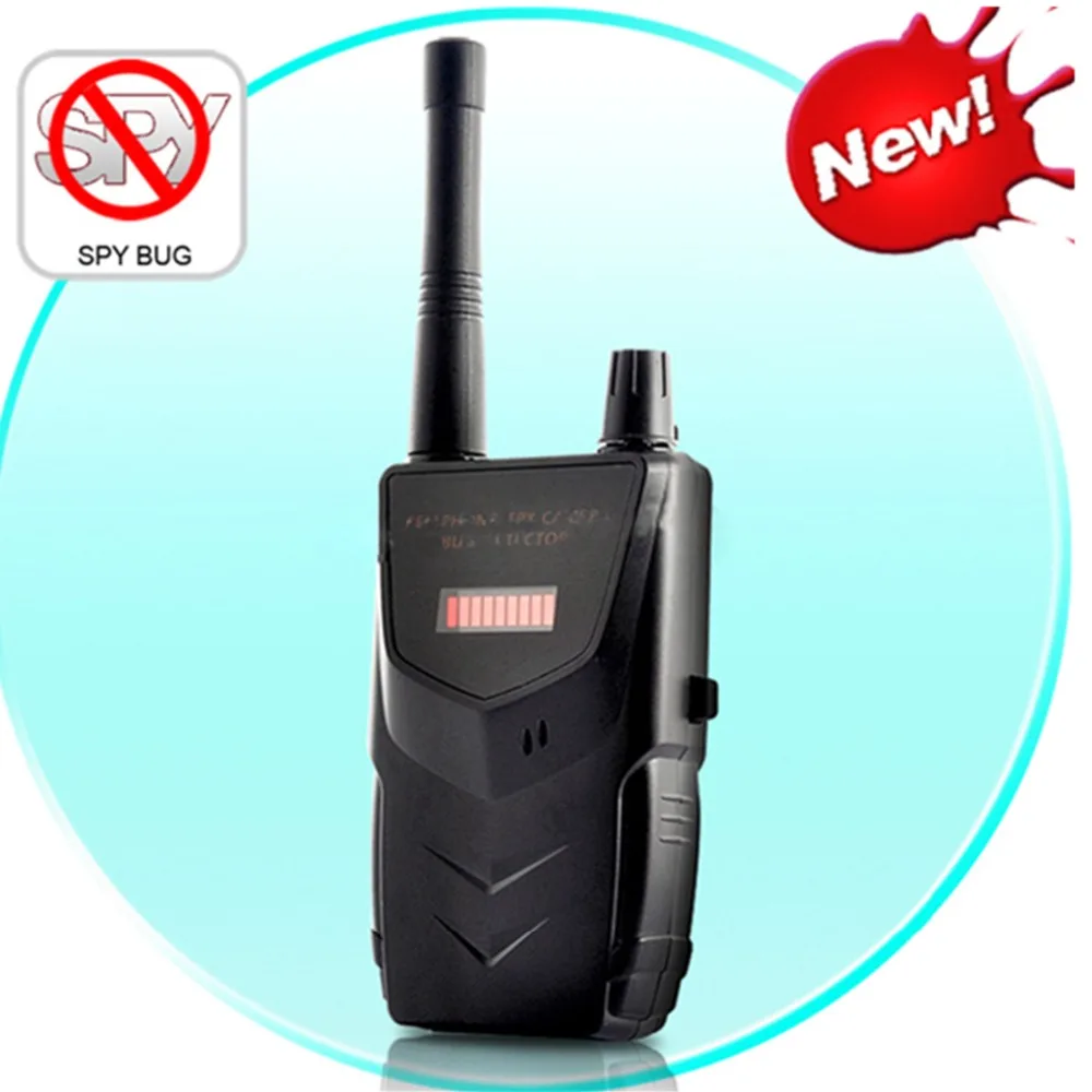 

Replaceable 9V Battery RF Detector Cell Phone Buster Mobile Phone Wireless Camera Signal Detector Wifi Finder 007B Free Shipping